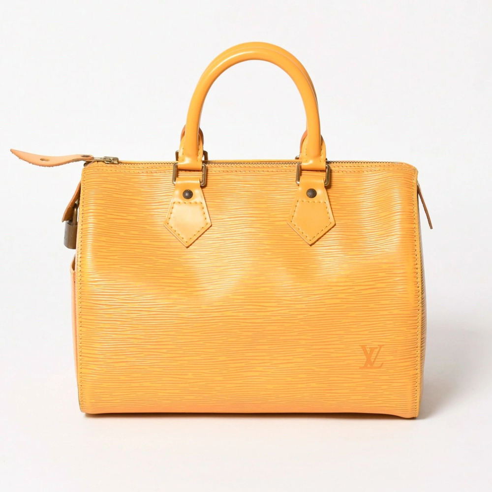 LOUIS VUITTON Speedy Boston Bag Handbag Tassili Yellow Epi Leather